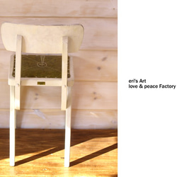 刺繍を施したリメイク椅子　FA-002 3枚目の画像