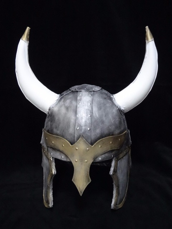 バイキング兜/56-58cm/ヘルメット/ハンドメイド/コスプレにいかが e23