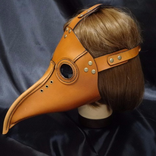 スチームパンク本革ペストマスク（キャメルブラウン） その他
