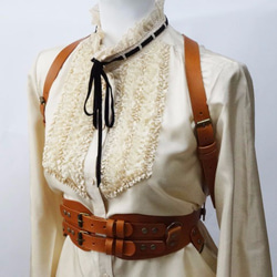 スチームパンク本革ペストマスク（ダークブラウン） その他