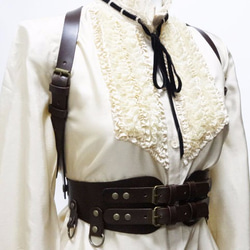 スチームパンク本革ペストマスク（ダークブラウン） その他