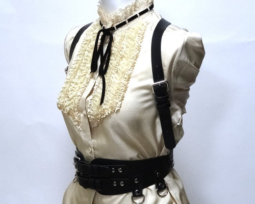 ✨RUNDHOLZ 本革 サスペンダーブラックベルト S RUNDHOLZ】 2WAY CALF LEATHER BODY BELT 143 5310 – QUADRATO
