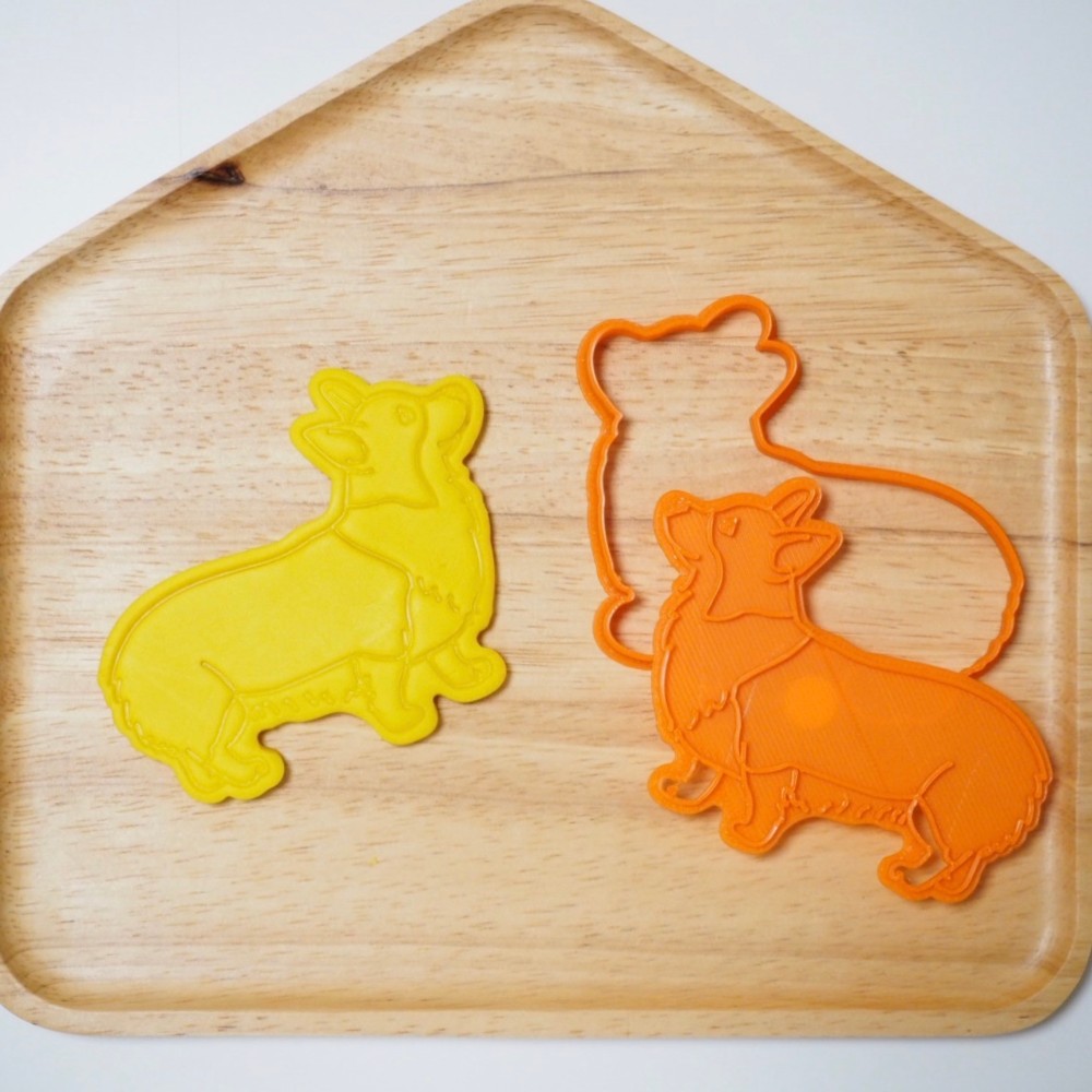 コーギーちゃん【横向き】3dプリンタークッキー型 その他