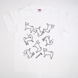 【受注制作】柴犬Tシャツ　ホワイト 1枚目の画像