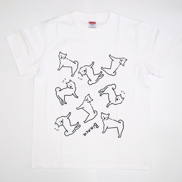 【受注制作】柴犬Tシャツ　ホワイト 1枚目の画像