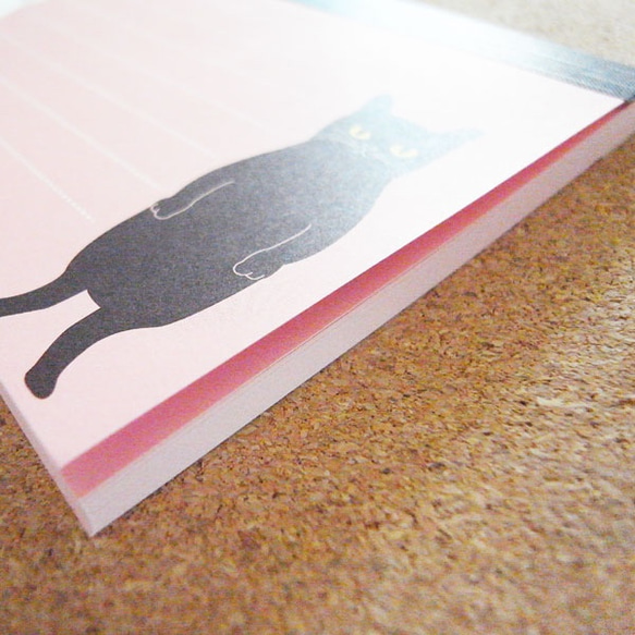 メモ帳　＜ネコ・ピンク＞2冊セット 3枚目の画像