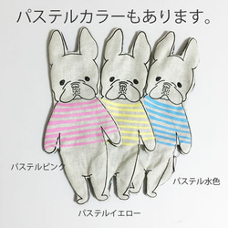 フレブル　frenchbull （フレブルちゃん！）ボーダーカラーをお選びください 3枚目の画像