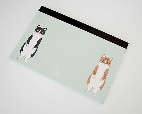 メモ帳 ＜ハチワレ猫ちゃん・1柄入り60ページ＞ 2冊セット