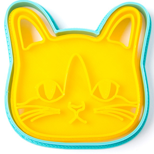 ねこのクッキー型【Cタイプーハチワレ猫】 クッキー型 雑貨