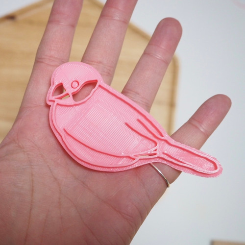 桜文鳥B クッキー型 【横向きバージョン】 クッキー型 雑貨