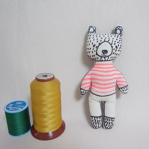 nounours ヌヌース（くまちゃん！） 蛍光ピンク BOY その他人形