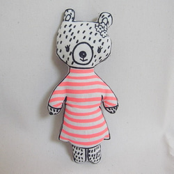 nounours　ヌヌース（くまちゃん！）　蛍光ピンク　GIRL 1枚目の画像