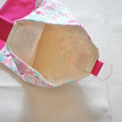 リバティ　ベッツィのシューズ袋☆ リバティのシューズバッグ＊ベッツィ＊ピンク 上履き袋 She