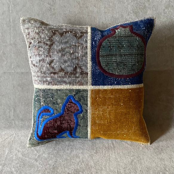 ハンドメイド パッチワーククッションカバー
