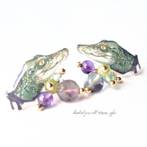 ワニさん」ｲﾔﾘﾝｸﾞ/ﾋﾟｱｽ イヤリング・ノンホールピアス 百々歳 通販