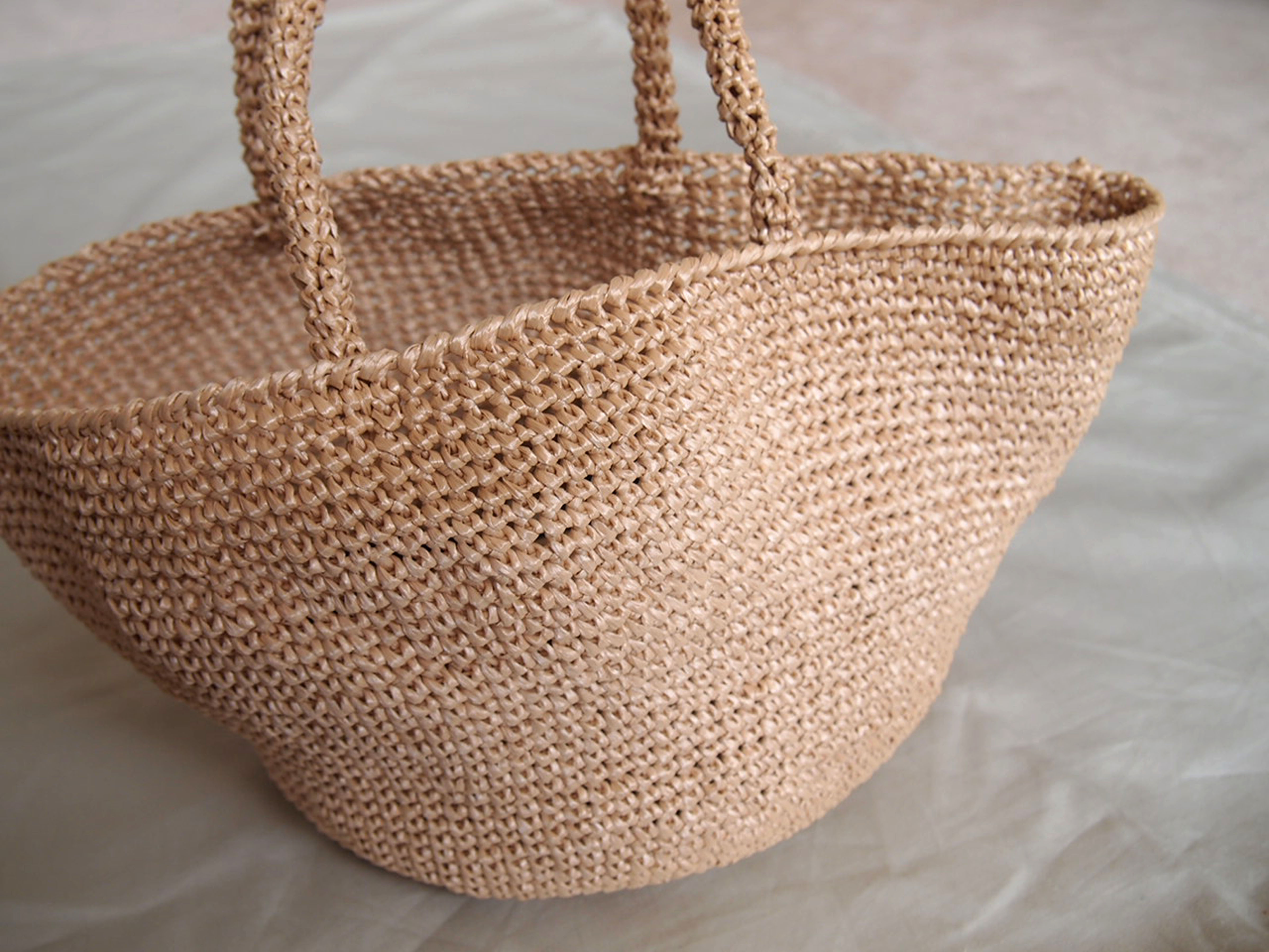 ナチュラル ベージュ 【美品】Plantation かごバッグ