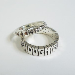 【最後のオーダー受付中10/1〜10/5】Name Ring＋studs  SV925 5枚目の画像