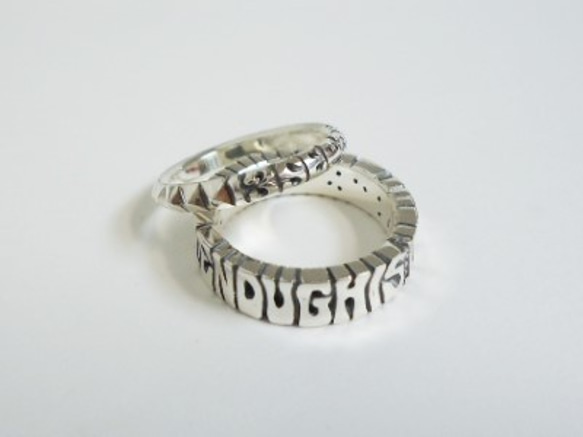 【最後のオーダー受付中10/1〜10/5】Name Ring＋studs  SV925 5枚目の画像