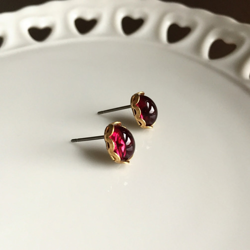 【超目玉枠】 vintage swarovski スタールビー ピアス イヤリング ピアス アクセサリー