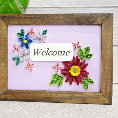 ペーパークイリング・[Welcome]フレーム02 その他インテリア雑貨 Hand