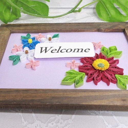 ペーパークイリング・[Welcome]フレーム02 その他インテリア雑貨 Hand