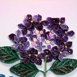 ペーパークイリング・アート色紙「紫陽花」 2枚目の画像