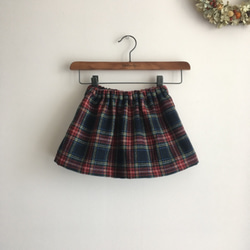 SALE  ウール＊ タータンチェックのスカート ＊サイズ90 2枚目の画像