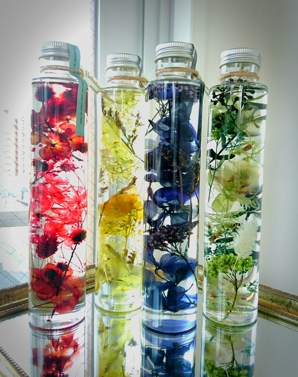ハーバリウム（植物標本)～200ml 1本～とドライフラワーのセット ハー 
