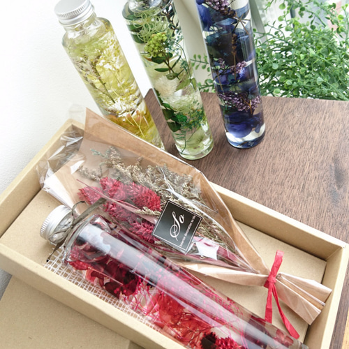 ハーバリウム（植物標本)～200ml 1本～とドライフラワーのセット ハー