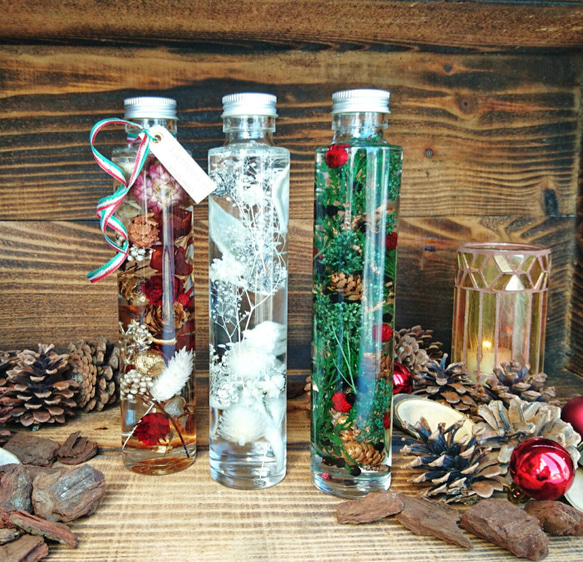 Creema限定】【クリスマスバージョン！】ハーバリウム～200ml 1本～ A