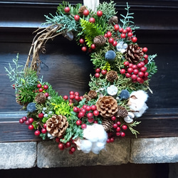 森の中のクリスマスリース プリザーブドフラワー K-FLEUR 通販