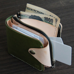 ペリカン二つ折り財布(緑) 4枚目の画像
