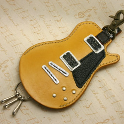 エレキギター型キーケース（茶黒） 3枚目の画像