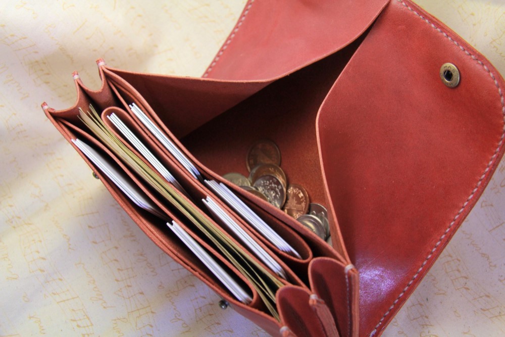 ざっくり使える長財布(赤)