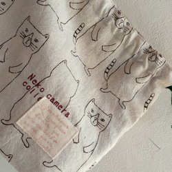 おとぼけ猫ちゃんのお弁当巾着 2枚目の画像