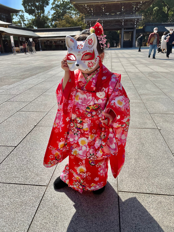 猫面　〜爛漫（紅）〜 4枚目の画像