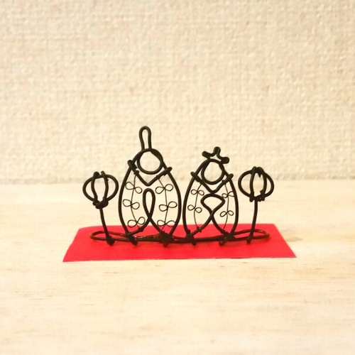 桃の節句 まめ雛 ワイヤークラフト その他置物 fuyu 通販 6695696