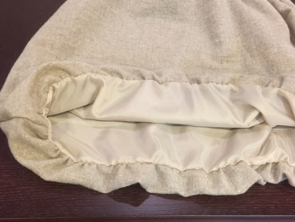 ふわふわウールツイード  シンプルバルーンスカート 3枚目の画像