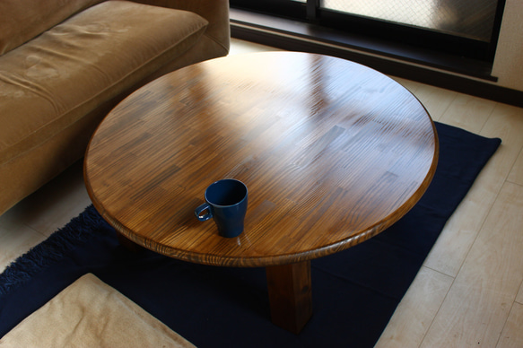 [5台限定 割引]パイン材のちゃぶ台 5台限定 割引]パイン材のちゃぶ台 アイアン ウッド ローテーブル