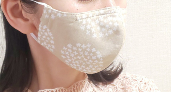 【抗菌防臭加工ガーゼ使用】 ノーズワイヤー入り 立体マスク 最後の１枚です！ 3枚目の画像