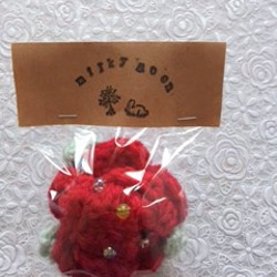 *antique red rose brooch* 4枚目の画像