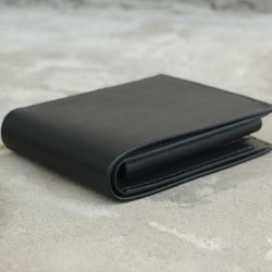 Leather Half  Wallet Black 第2張的照片