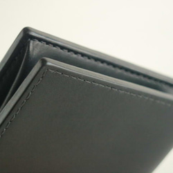 Leather Half  Wallet Black 第4張的照片