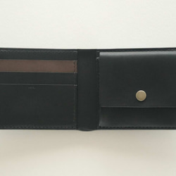 Leather Half  Wallet Black 第5張的照片