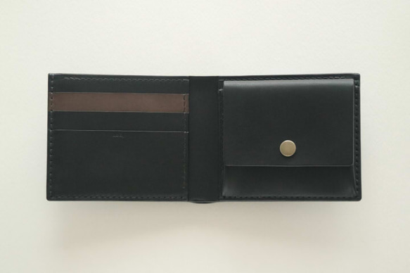 Leather Half  Wallet Black 第5張的照片