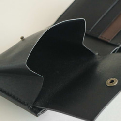 Leather Half  Wallet Black 第6張的照片