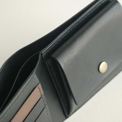 Leather Half  Wallet Black 第7張的照片