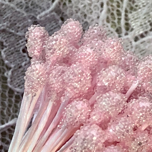 アートフラワー ペップ ガラスペップ ピンク 中サイズ（花芯）2束