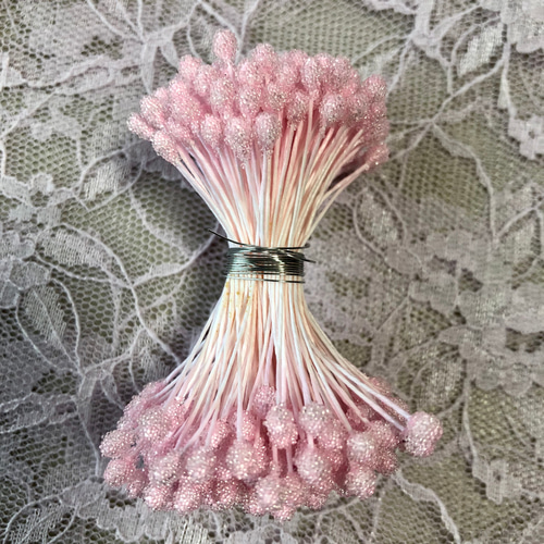 アートフラワー ペップ ガラスペップ ピンク 中サイズ（花芯）2