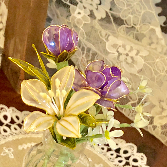 カサブランカと紫の薔薇✩︎⡱ 8枚目の画像